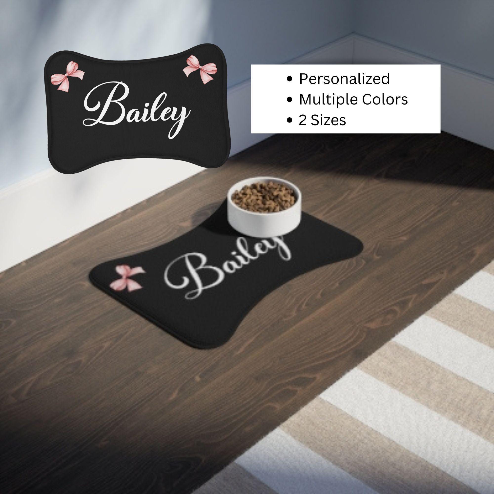 Bone Shaped Pet Feeding Mat - Dog Food Mat, Water Mat, Pet Placemat, Non-Slip Pet Mat, Pet Bowl Mat,Gift for Pet Lover