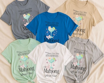 Personalized Mahjong Housewives Social Club Shirt | Custom Group Name Tee | Funny Mahjong Gift for Women | Mahjong Night Shirt