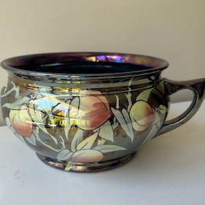 RARE 1922 9&quot; Shelley Lustreware Art Deco Bowl, LARGE size, Unusual Shape & Pattern &quot;Japanese Fruits&quot;
