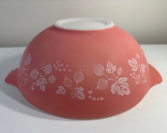 Vintage PYREX Pink Gooseberry Large Cinderella Bowl 444, 1957-1966, Used Condition