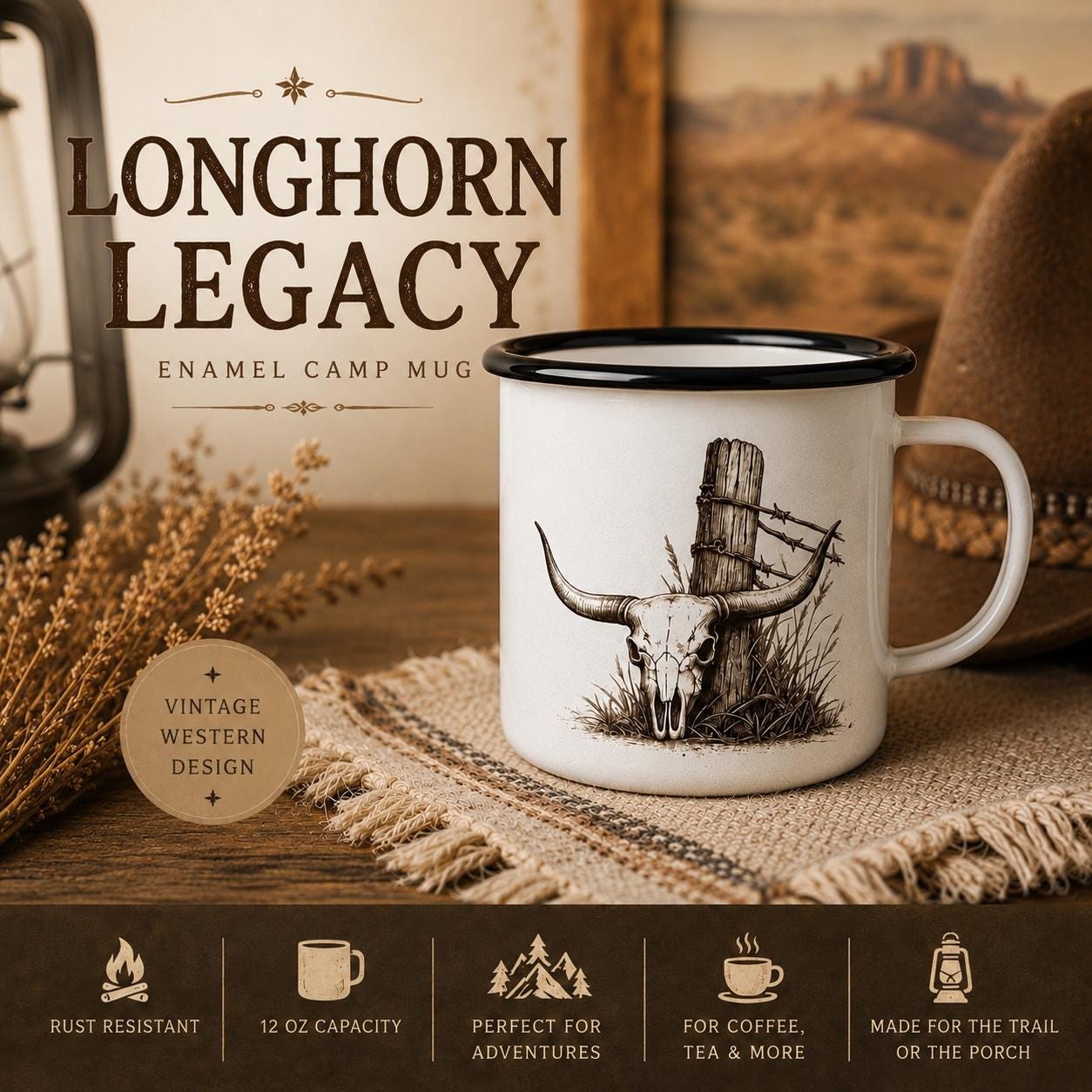 Cowboy tin cup - Etsy 日本