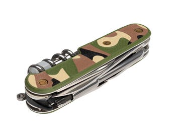 Minimalistyczne okładziny uchwytu do Victorinox 91 mm - kamuflaż (Wagi)