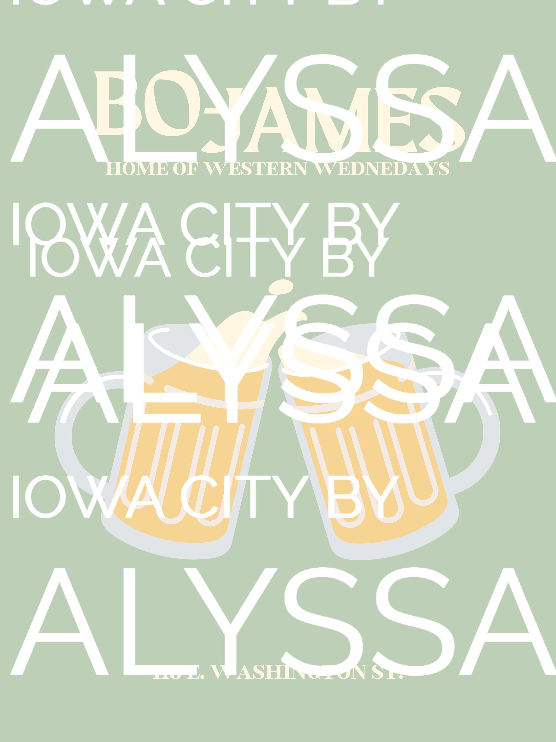 Iowa City Bar Posters DIGITAL DOWNLOAD Etsy