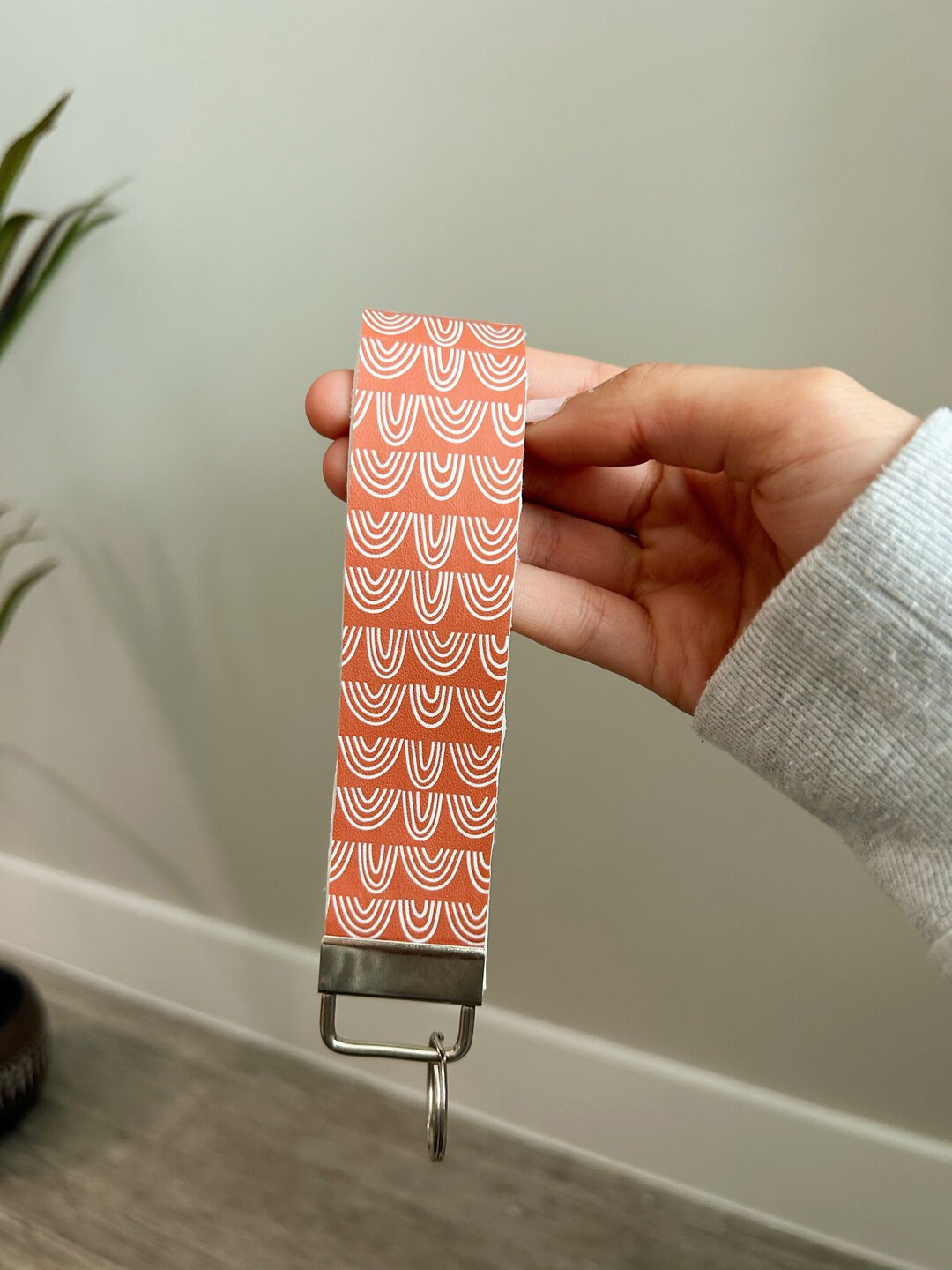 Kai Wristlet Brown Rainbow Boho Key ID Holder Lanyard Vibrant Key ...