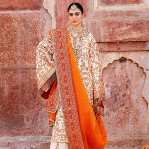 Embroidered Pakistani Indian Salwar Kameez Latest Style Wedding Party Wear Dress for Women Organza Desi Clothes Punjabi Suit Dresses USA, UK