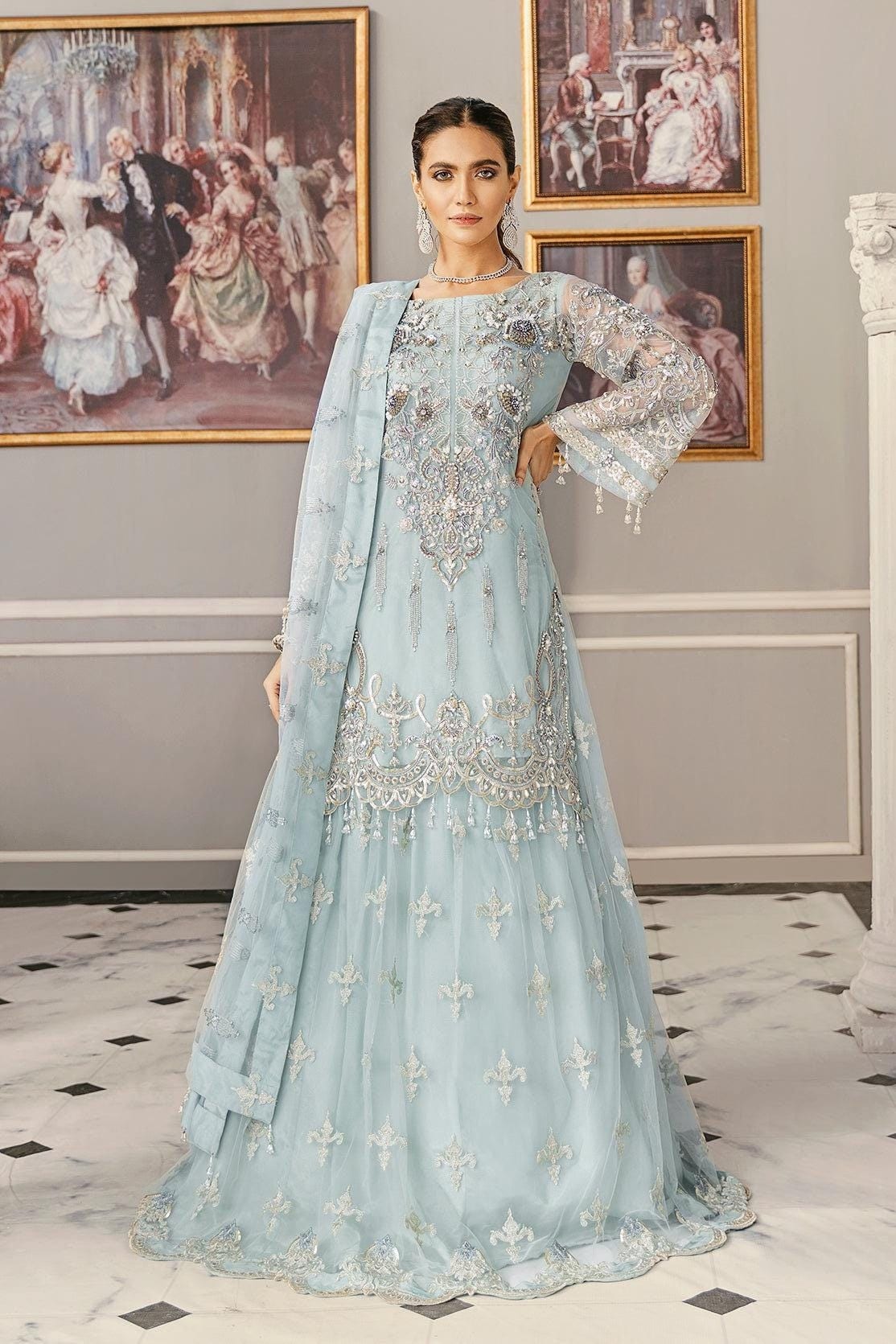 Ice Blue Pakistani Outfit