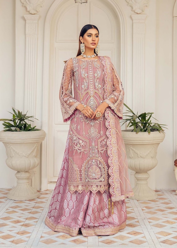 Light Purple Salwar Kameez Flapper Style Pakistani Indian Wedding Party  Wear Dress Embroidered Dresses for Women Desi Clothes Punjabi Suit - Etsy