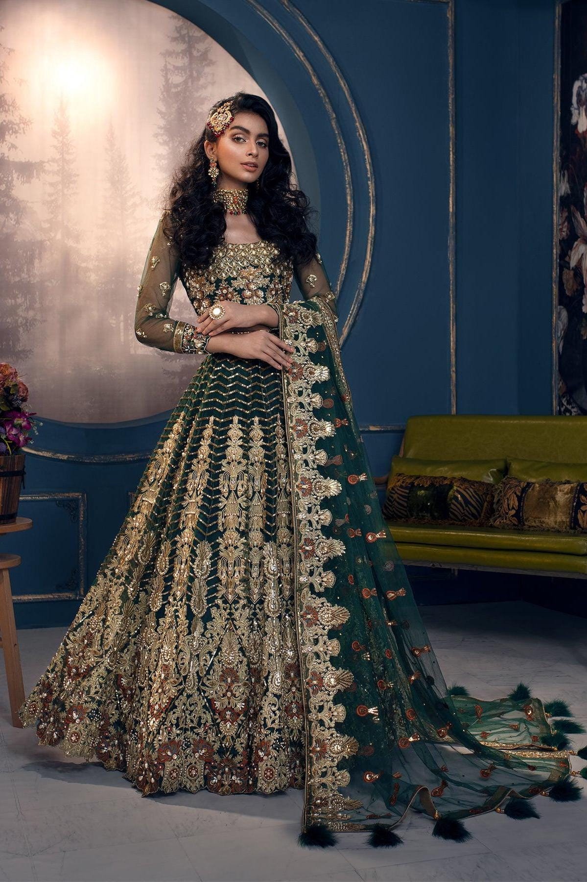 fashion show dress malfunction Fashionable Black Color Anarkali Gown With Shrug – RangVastra.com main image 0