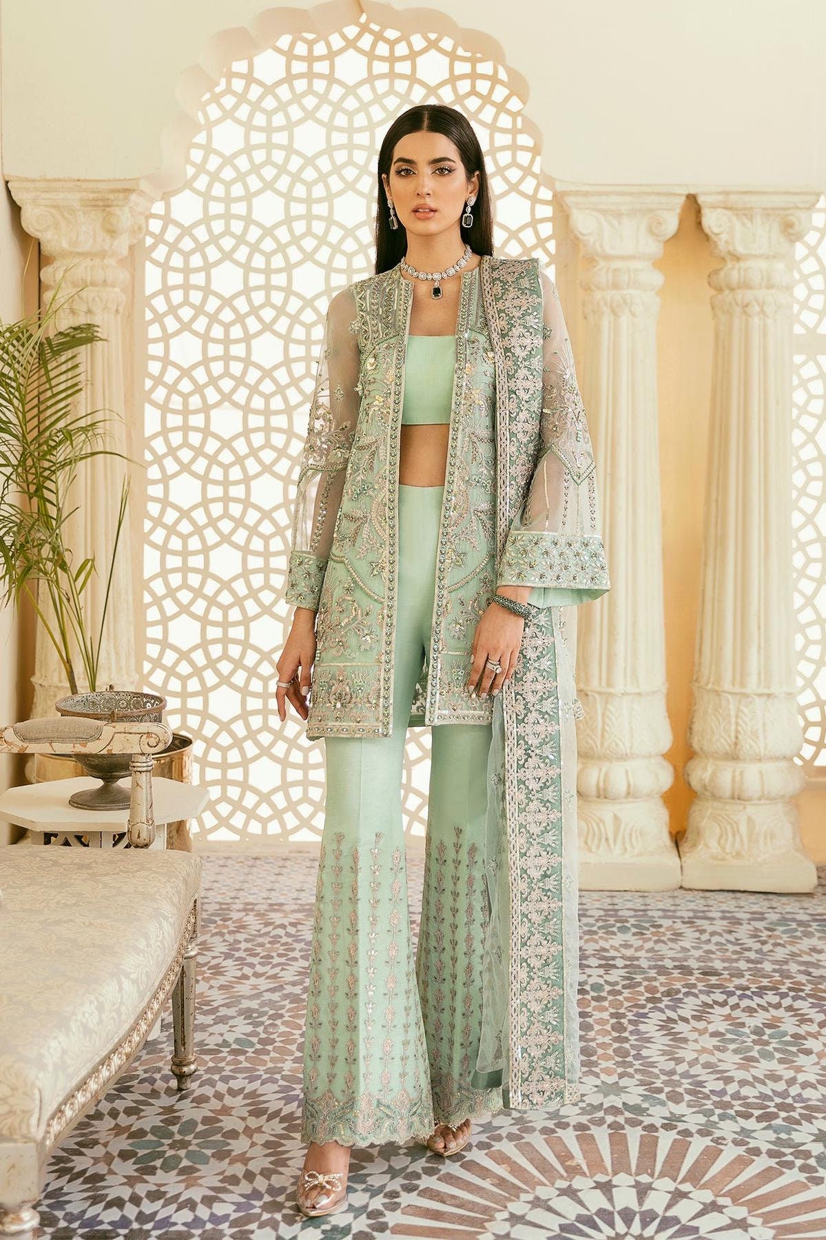 Party Wear Punjabi Trouser Suits Uk Women's Black Trouser Suit