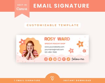 Email Signature | Editable Email Signature | Email Signature Template Canva | Small Business Branding - SP01 - Visuelli