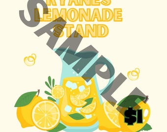 Lemonade stand sign