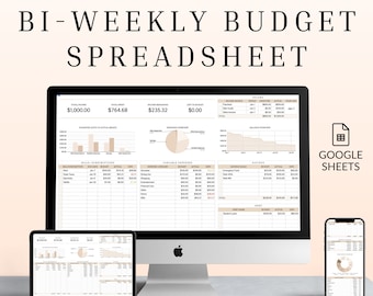 Tweewekelijkse tweewekelijkse budgetplanner, budget per salarisspreadsheet Google Spreadsheets, maandelijks gezinsbudget, tweewekelijkse financiën