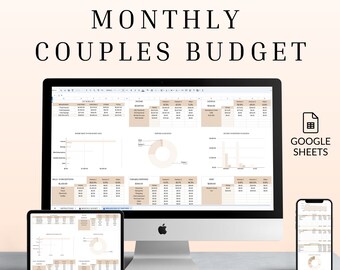 Familie und Paare Budget Spreadsheet Planner Google Sheets Vorlage, Wöchentlich Zweiwöchentlich Monatlich Jährlich 50/30/20 Finanz Tracker, Debt Snowball