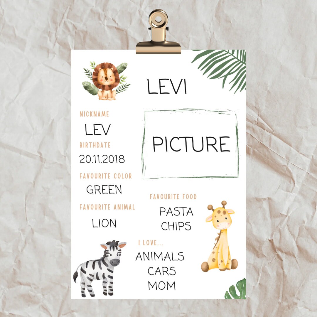 Printable Kids Templates | About Me | School | Playschool | First Day ...