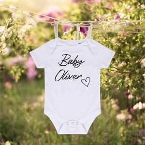 Personalised Baby Grow | Custom Name Sleepsuit – Newborn Gift | Baby Shower Outfit | 100% Cotton | Baby Gift UK