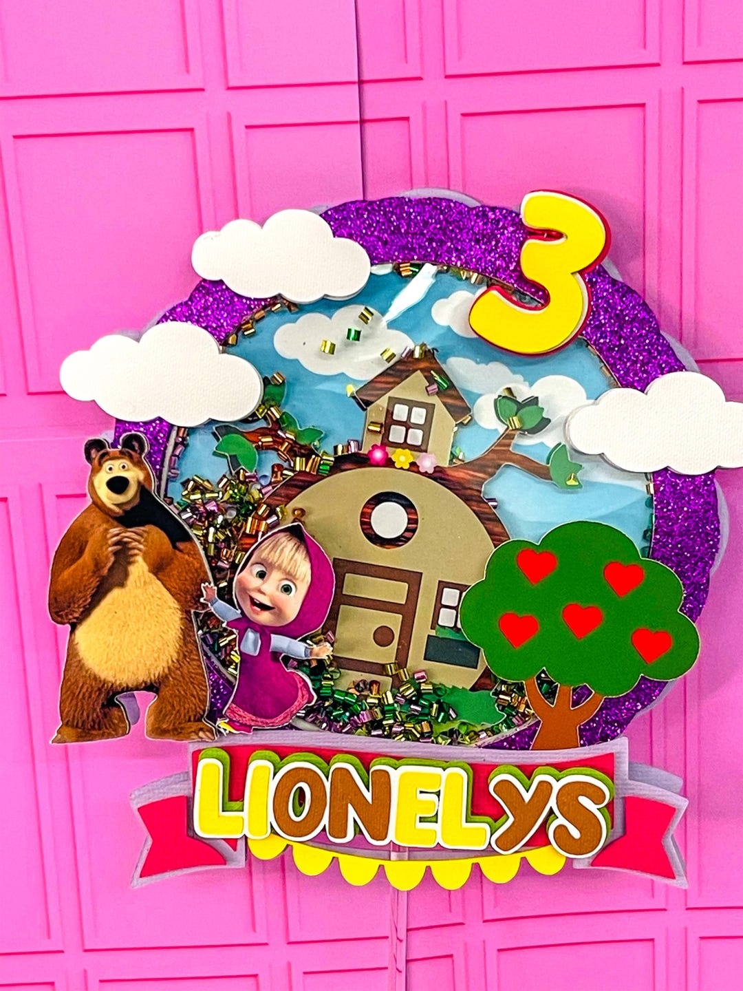Personalized Masha and the Bear Topper | Kids' Birthday Decorations ...