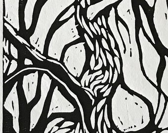 ORIGINAL LINOCUT PRINT - Swirl