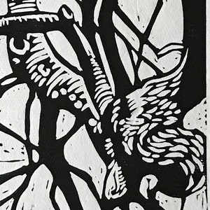ORIGINAL LINOCUT PRINT - Gnarly