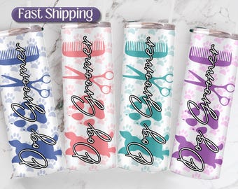 Personalized Dog Groomer Tumbler, Dog Groomer Gift, Gift For Dog Groomer, Dog Groomer Travel Mug, Dog Salon, Dog Groomer Squad