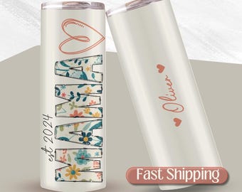 New Mom Tumbler Personalized Gift for Mothers Day Gift for New Mom Gift, Custom Mama Est Mug Gift for Mom, Expectant Mom Gift, New Mom Cup
