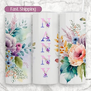 Nanny Tumbler, Nanny Gift Travel Mug, Travel Cup Gift for Nanny, Nanny Coffee Tumbler, New Nanny Gift, Nanny Mother&#39;s Day Gift, Nanny Cup