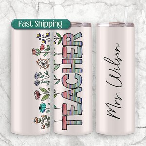 Personalized Teacher Tumbler,  End of School Gift , Teacher Gifts, Teacher Appreciation Gift, Back to School Gift, Thank You Teacher