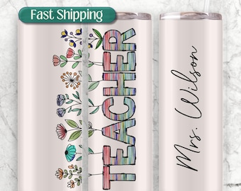 Personalized Teacher Tumbler,  End of School Gift , Teacher Gifts, Teacher Appreciation Gift, Back to School Gift, Thank You Teacher