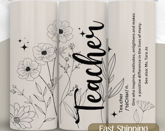 Personalized Teacher Tumbler, Back To School Teacher Cup,  Travel Mug Teacher Appreciation Gift, End Of Year Teacher Gift, Thank You Teacher