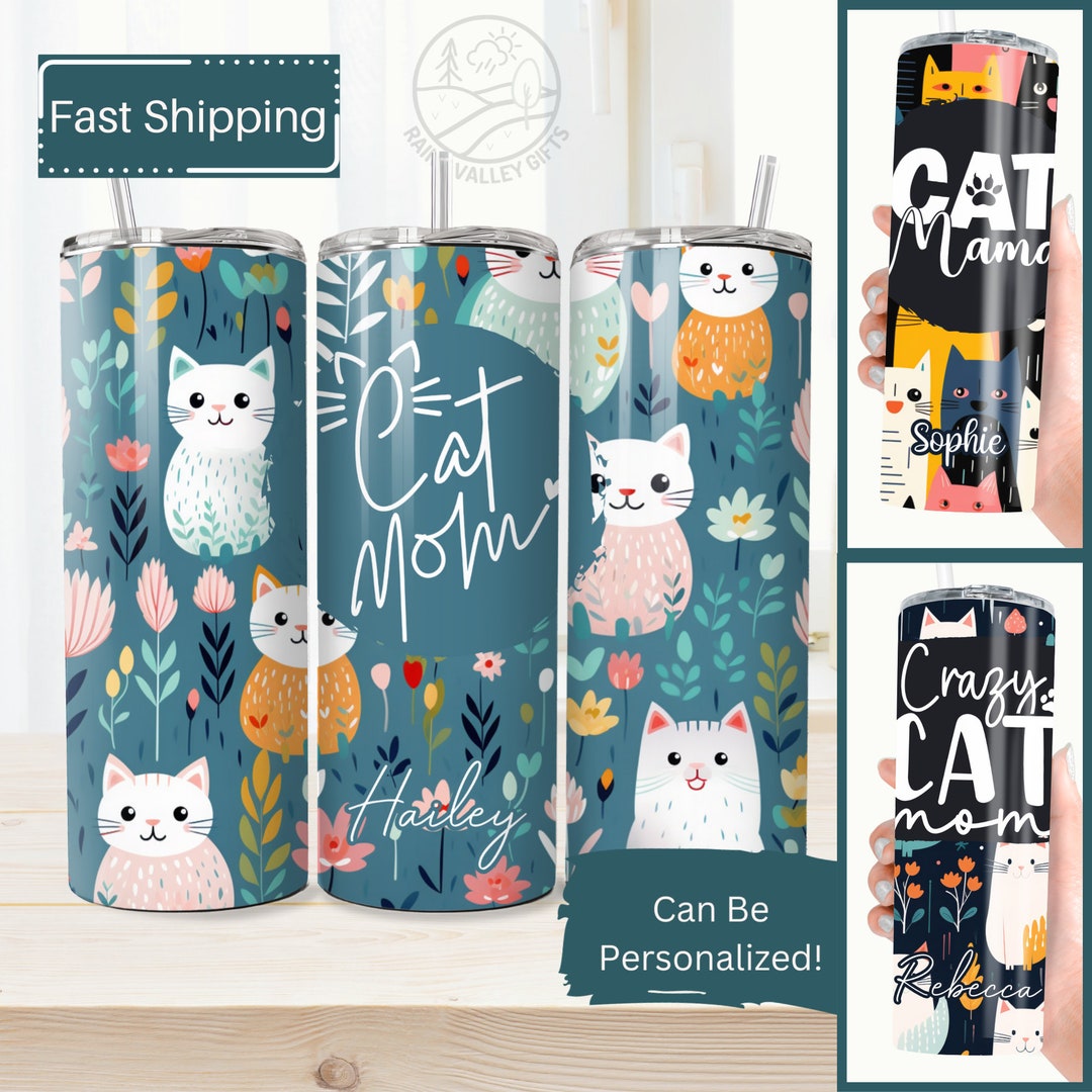 Mom of Cats Insulated Travel Mug - 40oz Coffee Tumbler
