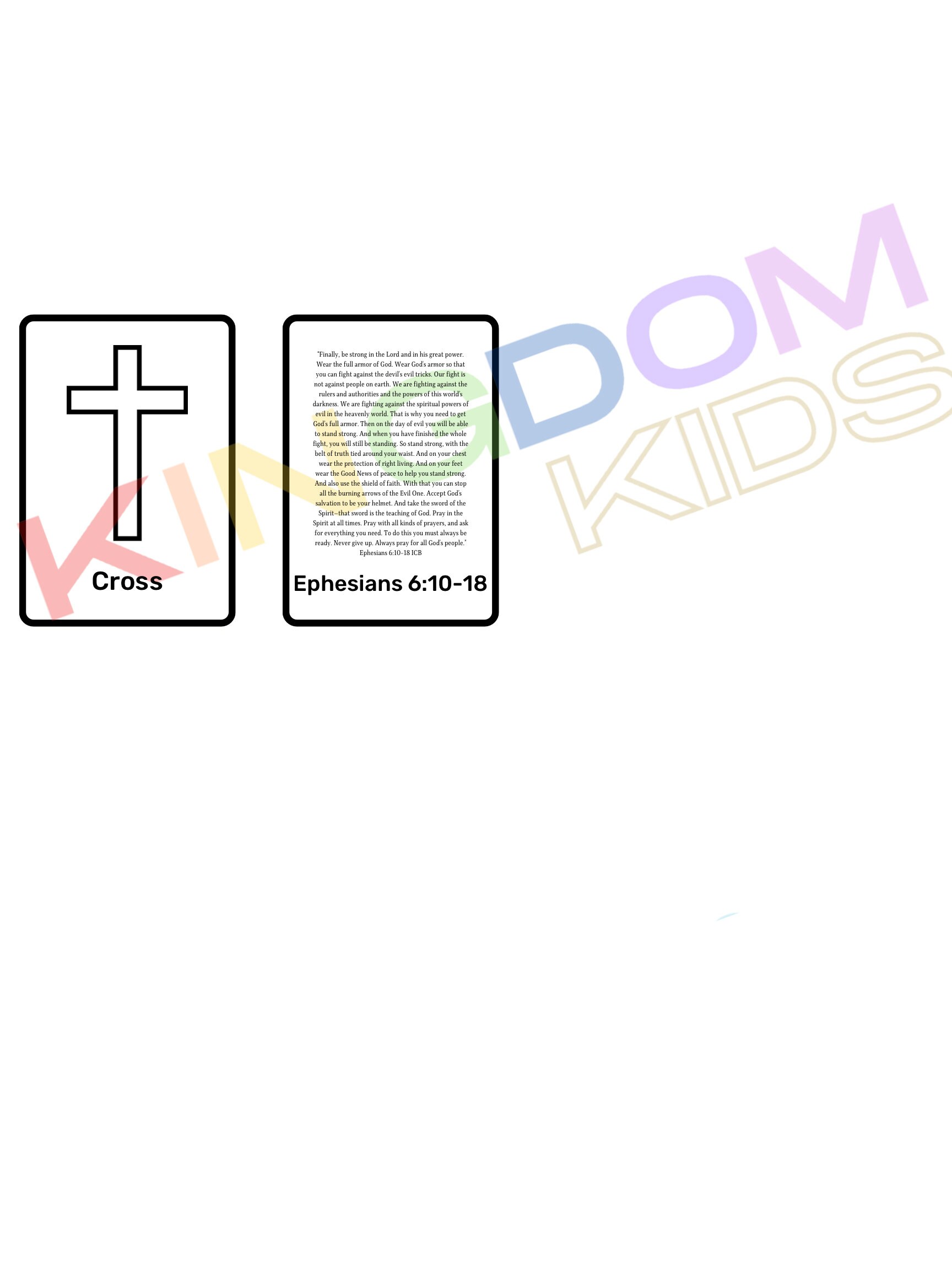 Armor of God Memory / Matching Game Etsy