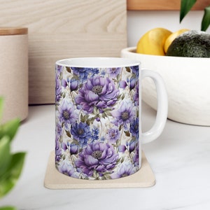 Pink Daisy Mug 11oz and 15oz, Daisy Mug. Flower Lover Mug,