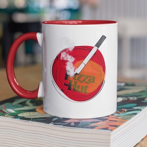 Pizza Hut Ash Tray Graphic vintage Themed Coffee Mug Cup - Pour les fans nostalgiques de The Hut - 11oz, sans plomb et sans BPA