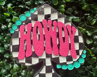 Checkered Howdy Car Freshie