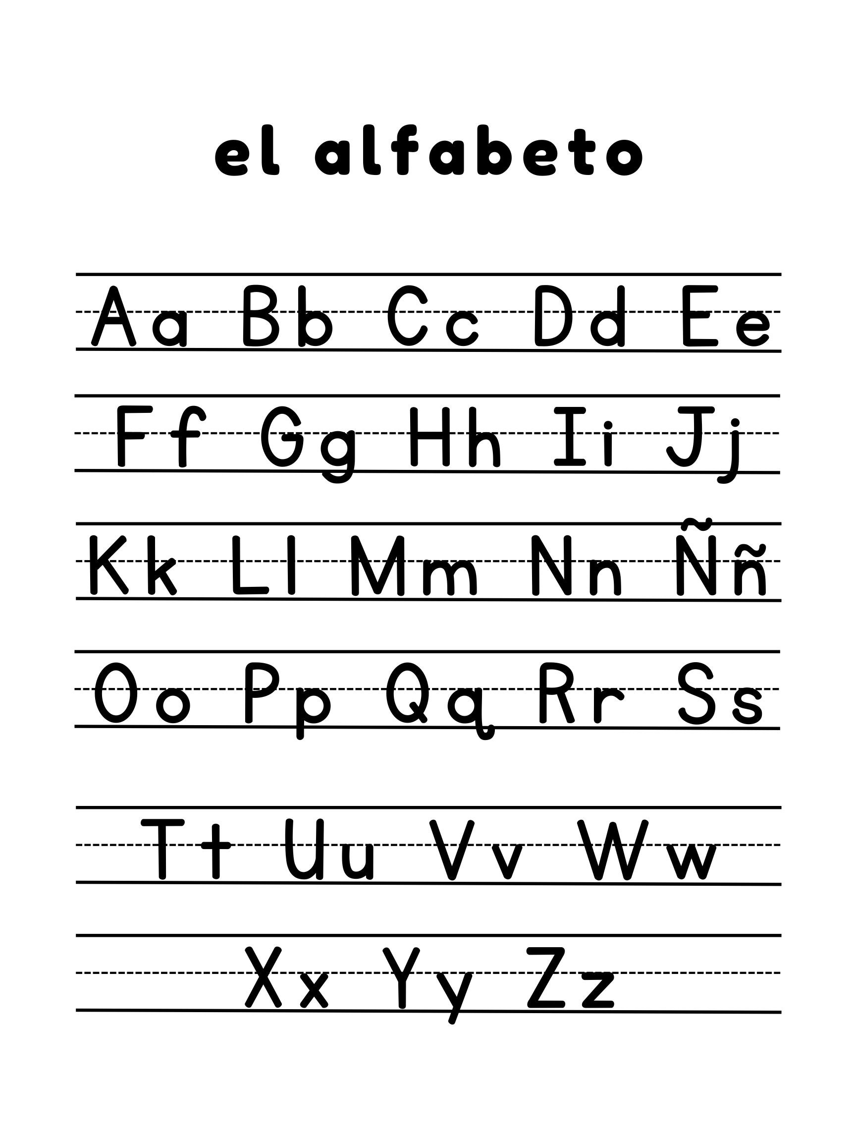 Spanish Alphabet Printable for Language Learning (home or School) Etsy