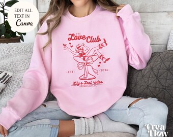 Bachelorette Party Logo Template: Editable Canva Design, Personalize Hen party print template, BA_TEMP01