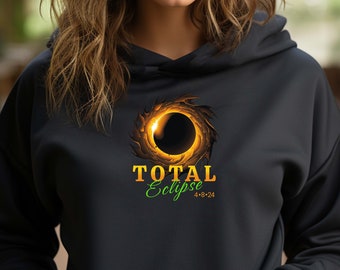 Total Solar Eclipse Sweatshirt 2024, Solar System Gift, North America Totality, Moon Astronomy Souvenir Gift, Eclipse Chaser Sweater, 4-8-24