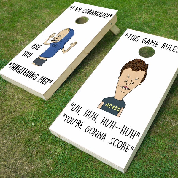 Enveloppe Cornhole | Téléchargement numérique | Beavis et Butthead Cornhole Wrap | Décalcomanies | Fabricant de planches Cornhole