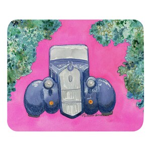 Blue Vintage Coupe Mouse Pad