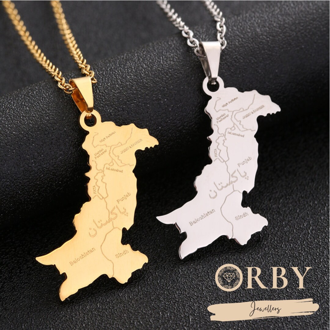 Necklace Custom Pakistan Necklace Map Necklace Wedding Gift Birthday Gift Pakistan Necklace