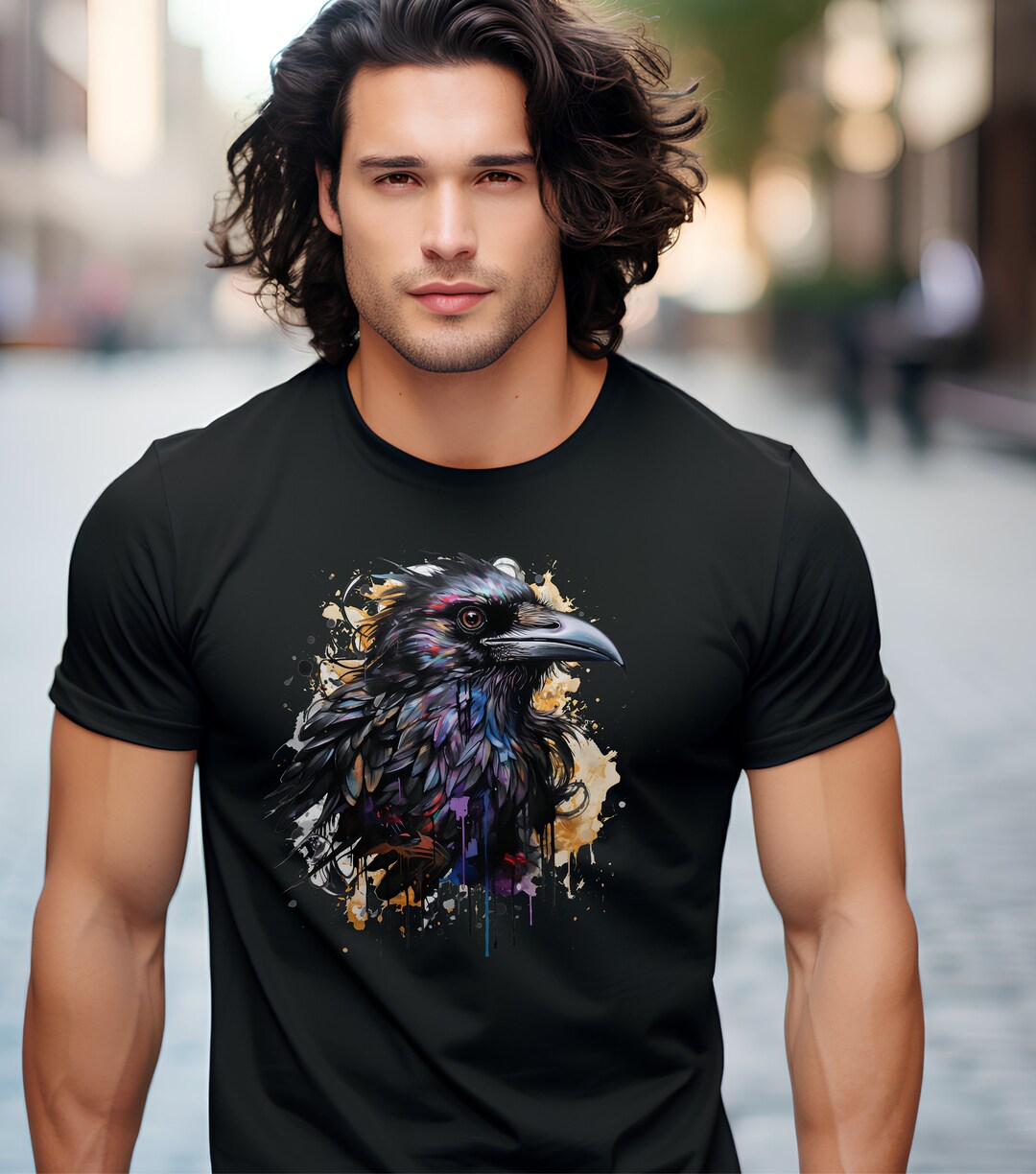 Crow T-shirt Bird T-shirt Crow T-shirt Crow Bird T-shirt - Etsy