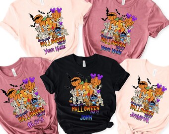 Personalized Halloween Party Shirt, Halloween Party Custom Shirt Shirts, Halloween Matching, Mickey Minnie Halloween, Halloween Shirt
