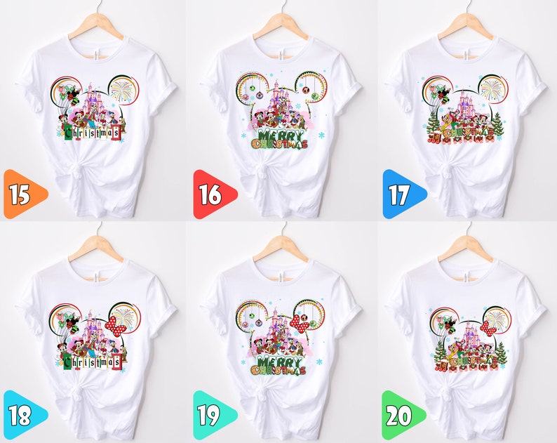 Disney Princess Christmas Shirt, Disneyland Xmas Girls Trip, Disney Princess Christmas Tee, Ariel Christmas Shirt, Belle, Aurora, Elsa, Show Bild 7