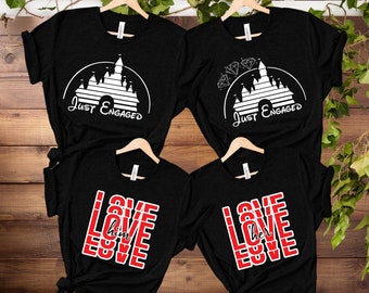 Disney Bridal Party Shirt, Magical Castle Wedding Shirt, Bride Babe Shirt, Love Her Him Shirt, Just Engaged Shirt, Bachelorette Party Shirt
