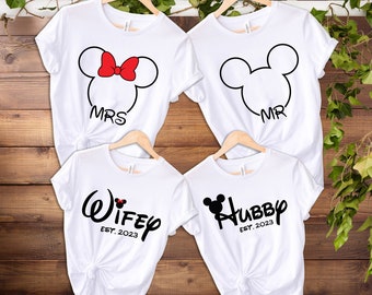 Disney Bridal Party Shirt, Magical Castle Wedding Shirt, Mr Mrs Shirt, Wifey Shirt, Bride Babe Shirt, Hubby Shirt, Bachelorette Party Shirt