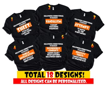 Halloween Correctional Shirts, Funny Matching Group Shirt, Family Bachelorette Halloween Shirt, Custom Family Trick Or Treat Tees, Halloween