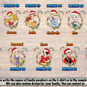 Disney Princess Christmas Shirt, Disneyland Xmas Girls Trip, Disney Princess Christmas Tee, Ariel Christmas Shirt, Belle, Aurora, Elsa, Show Bild 2