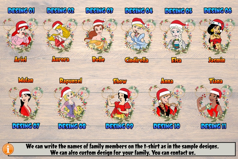 Disney Princess Christmas Shirt, Disneyland Xmas Girls Trip, Disney Princess Christmas Tee, Ariel Christmas Shirt, Belle, Aurora, Elsa, Show Bild 2