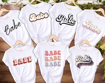 Bride Babe Shirt, Bachelorette Shirts, Bridesmaid Shirt, Bride Shirt, Bridesmaid Proposal, Wedding Party Shirts, Retro Babe Shirt