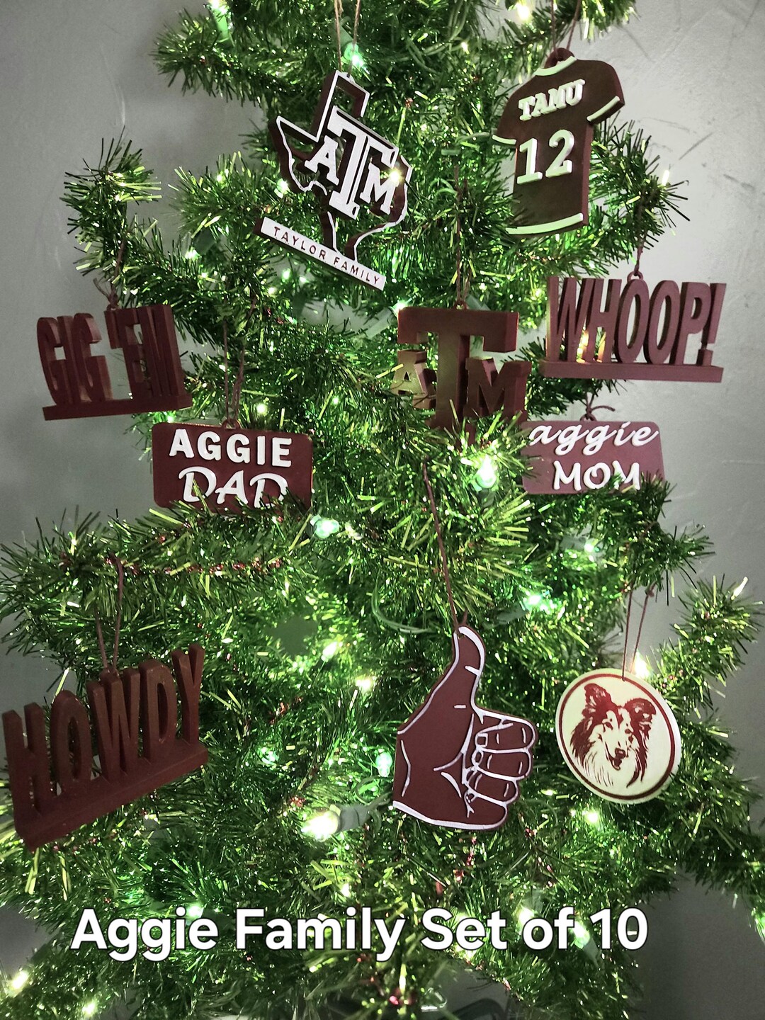 TX A&M Ornament Etsy