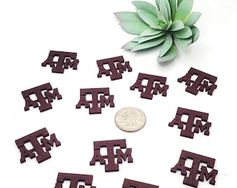 Confeti Aggie: Decoración para fiesta de Texas A&M en color granate (juego de 12)